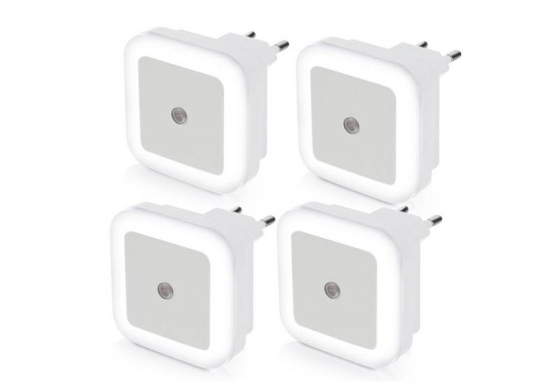 WILGOON LED Nachtlicht Sensor Nacht Licht Dämmerungssensor Saving LED Treppen-Leuchte, LED fest integriert, Kaltweiß, LED Nachtlicht,Steckdosenlicht,PIR Sensorleuchte,für Flur Treppe von WILGOON