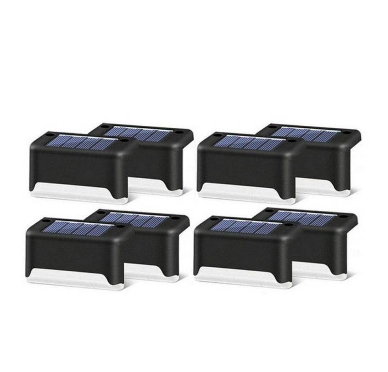 WILGOON LED Solarleuchte 4/8/12 Stück LED Solarleuchten, Treppenbeleuchtung außen, Zaunleuchte, LED fest integriert, warmweißes, IP65 Wasserdicht LED-Beleuchtung Gartenleuchte von WILGOON