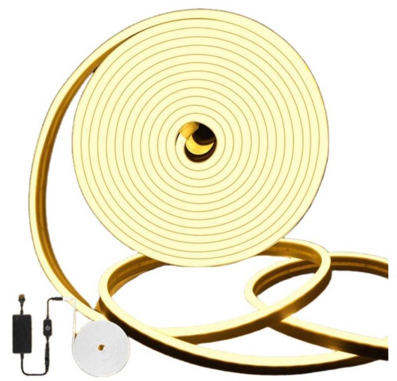 WILGOON LED Stripe Neon LED Strip Warmweiss 12V Dimmbare IP67 Wasserdicht DIY, P65 Wasserdicht, Led Neon Strip Mit Netzteil Und Led Controller von WILGOON