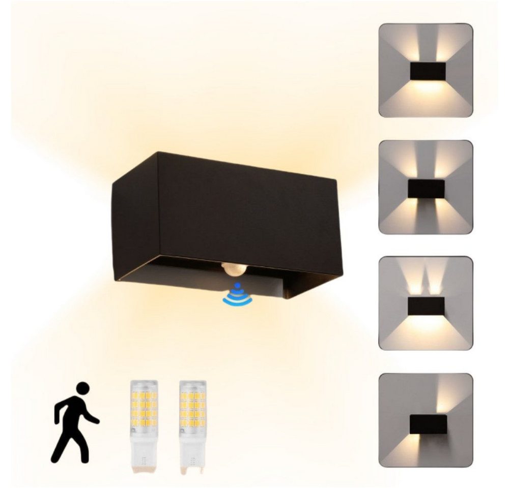 WILGOON Wandleuchte G9 Würfel LED Wandleuchte mit / Ohne Bewegungsmelder Up Down Aluminium, LED wechselbar, Warmweiß, G9 LED Lampe Innen/ Aussen,Einstellbar Abstrahlwinkel AuBenleuchte WILGOON Wandleuchte G9 Würfel LED Wandleuchte mit / Ohne Bewegungsmelder Up Down Aluminium, LED wechselbar, Warmweiß, G9 LED Lampe Innen/ Aussen,Einstellbar Abstrahlwinkel AuBenleuchte von WILGOON