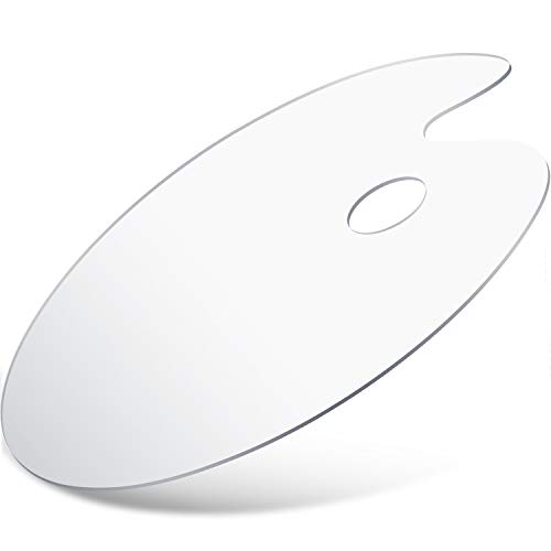 Klar Acryl Malpalette 15,7 x 11,8 Zoll Oval Geformt Künstler Malpalette Mischpalette Non-stick Öl Malpalette mit Daumenloch und Schützendem Braun Papier für DIY Kunst Gemälde Klar Acryl Malpalette 15,7 x 11,8 Zoll Oval Geformt Künstler Malpalette Mischpalette Non-stick Öl Malpalette mit Daumenloch und Schützendem Braun Papier für DIY Kunst Gemälde von WILLBOND