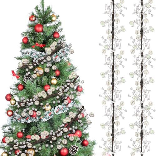 WILLBOND 2,7 m transparente schillernde Weihnachtsdekoration, Glühbirne, Girlande, hängende Kugeln, Ornament, Kugeln für Weihnachtsbaum, Kamin, Kranz, Dekoration WILLBOND 2,7 m transparente schillernde Weihnachtsdekoration, Glühbirne, Girlande, hängende Kugeln, Ornament, Kugeln für Weihnachtsbaum, Kamin, Kranz, Dekoration von WILLBOND