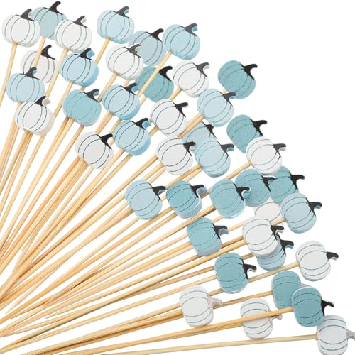 WILLBOND 200 Stück Thanksgiving-Cocktailspieße mit weißem Kürbis, 13 cm, Bambusspieße, Obst-Getränke, Essenstäbchen, Zahnstocher für Sandwich, Vorspeisen, Charcuter-Bretter, Herbstdekoration WILLBOND 200 Stück Thanksgiving-Cocktailspieße mit weißem Kürbis, 13 cm, Bambusspieße, Obst-Getränke, Essenstäbchen, Zahnstocher für Sandwich, Vorspeisen, Charcuter-Bretter, Herbstdekoration von WILLBOND