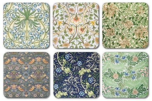 William Morris Untersetzer, verschiedene Muster, 6 Stück von William Morris
