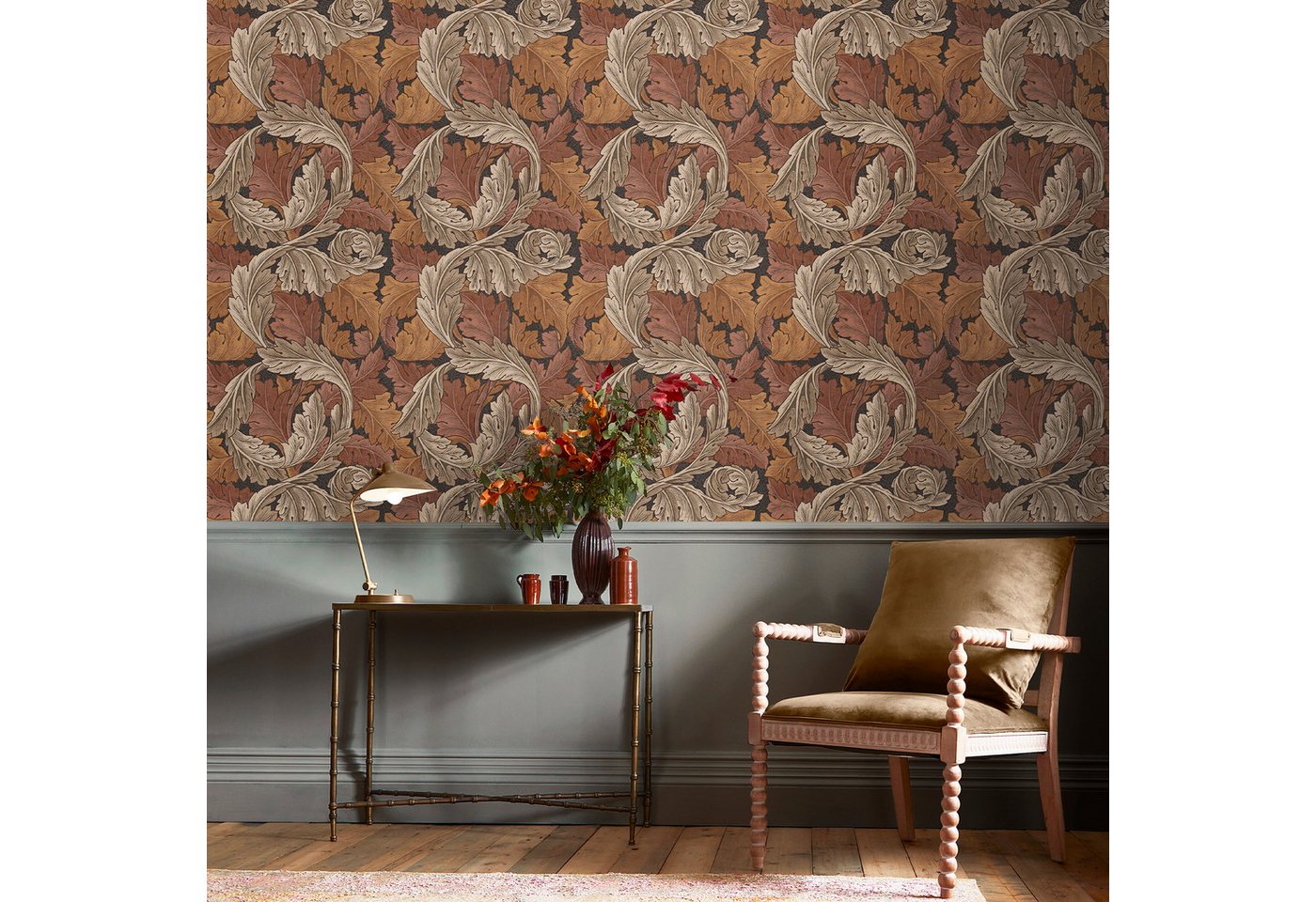 WILLIAM MORRIS AT HOME Vliestapete Acanthus, texturiert, Retro, (1 St), Design Tapeten von WILLIAM MORRIS AT HOME