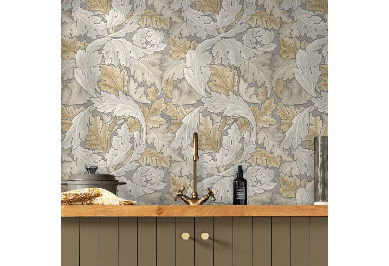 WILLIAM MORRIS AT HOME Vliestapete Acanthus, texturiert, Retro, (1 St), Design Tapeten von WILLIAM MORRIS AT HOME