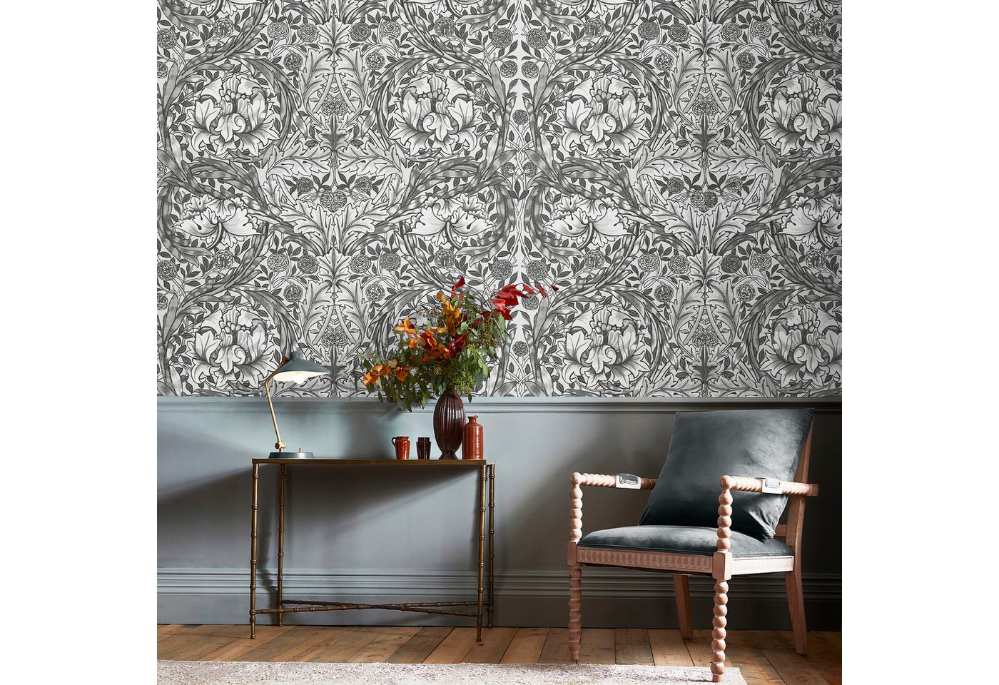 WILLIAM MORRIS AT HOME Vliestapete African Marigold, glatt, Retro, (1 St), 10mx52cm (ca. 5m2) von WILLIAM MORRIS AT HOME