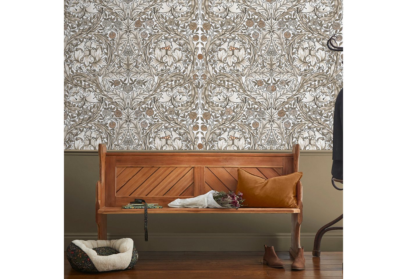 WILLIAM MORRIS AT HOME Vliestapete African Marigold, glatt, Retro, (1 St), 10mx52cm (ca. 5m2) von WILLIAM MORRIS AT HOME