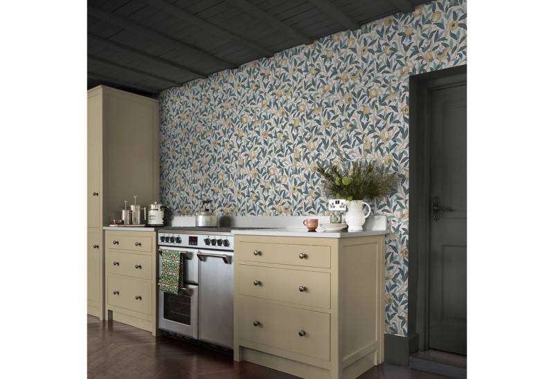 WILLIAM MORRIS AT HOME Vliestapete Bird & Pomegranate, glatt, Motiv, (1 St), Design Tapeten von WILLIAM MORRIS AT HOME