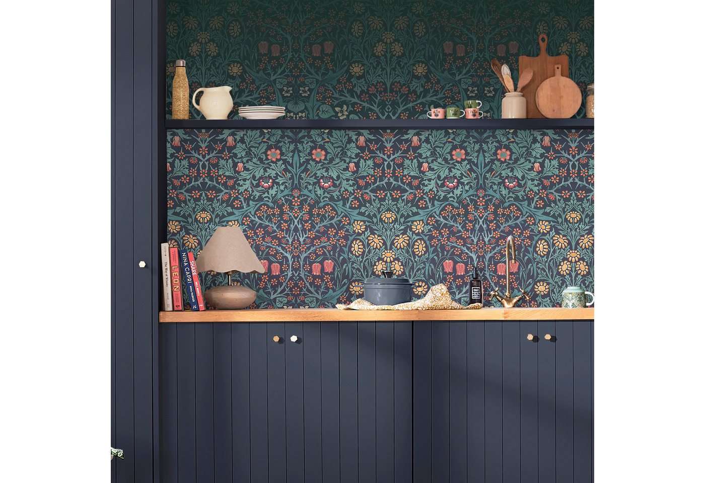 WILLIAM MORRIS AT HOME Vliestapete Blackthorn, glatt, Retro, (1 St), Designer Tapete, 10mx52cm (ca. 5m2) von WILLIAM MORRIS AT HOME