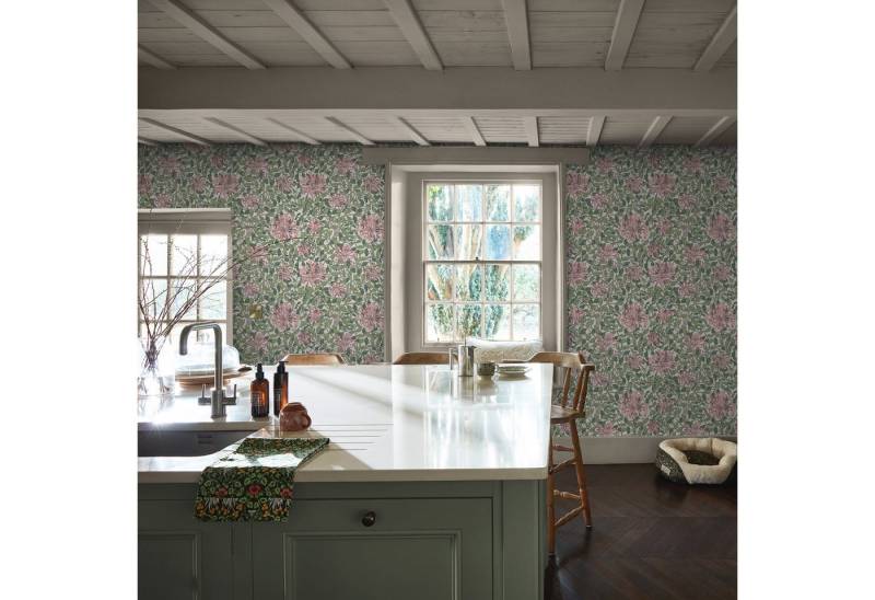 WILLIAM MORRIS AT HOME Vliestapete Honeysuckle Blossom, glatt, Motiv, (1 St), Design Tapeten von WILLIAM MORRIS AT HOME