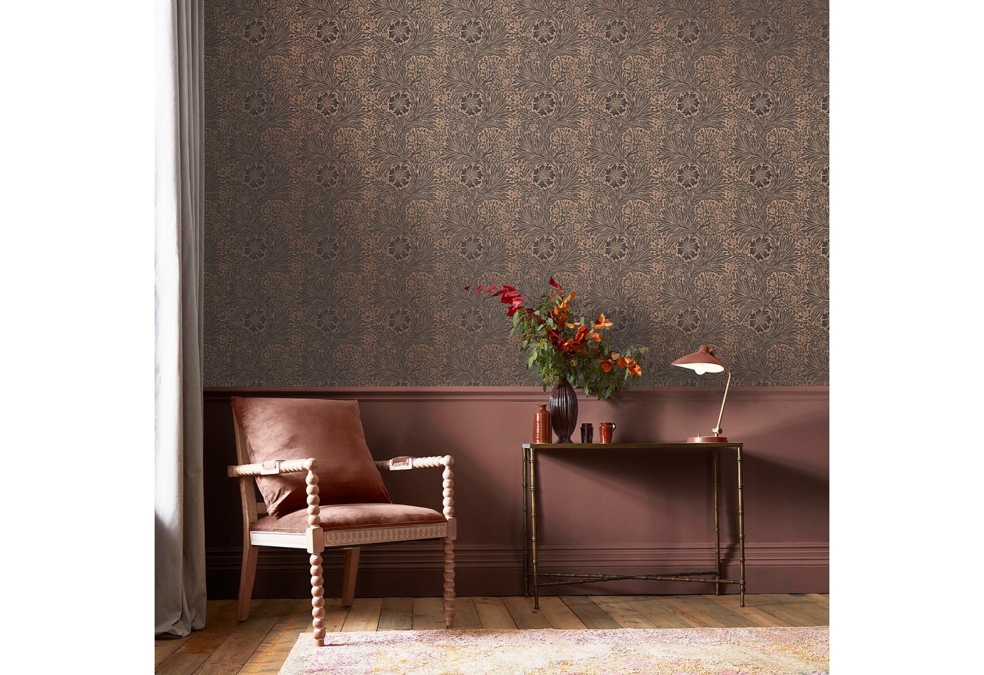 WILLIAM MORRIS AT HOME Vliestapete Marigold Fibrous, texturiert, Retro, (1 St), Design Tapeten von WILLIAM MORRIS AT HOME