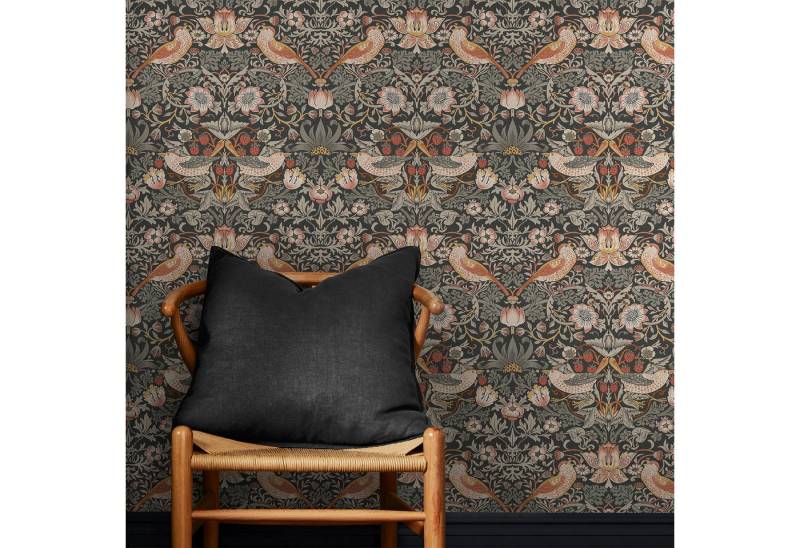 WILLIAM MORRIS AT HOME Vliestapete Strawberry Thief, texturiert, Retro, (1 St), Design Tapeten von WILLIAM MORRIS AT HOME