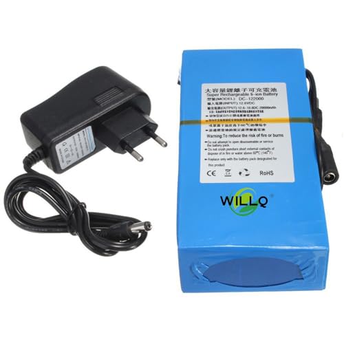 WILLQ DC 12 V 20000 mAh Li-Ionen-Akku, leistungsstarker Lithium-Ersatzakku für Kamera, CCTV-Sender, kabellose 12-Volt-Elektrogeräte WILLQ DC 12 V 20000 mAh Li-Ionen-Akku, leistungsstarker Lithium-Ersatzakku für Kamera, CCTV-Sender, kabellose 12-Volt-Elektrogeräte von WILLQ