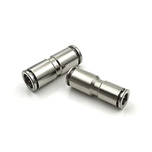 Pneumatischer Schnellanschluss aus Messing, Metall, gerader Durchgang, 4 6 8 10 12-mm-Schlauch-Hochdruckanschluss (Color : PU-6) von WILLWA