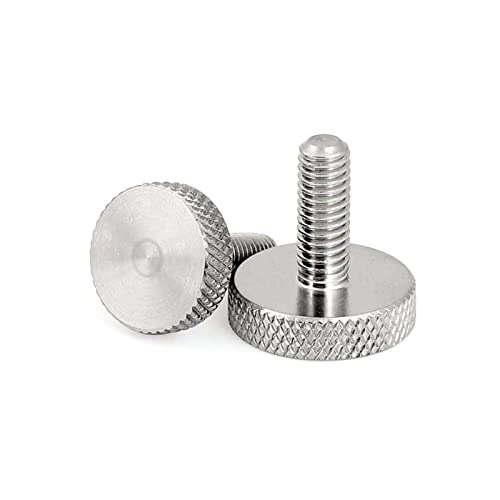 WILLWA M3 M4 M5 M6 M8 M10 Edelstahl Rändel Flachkopf Hand Rändelschraube Vorhangfassade Glas Rändelschrauben (Größe : 5pcs M4x16mm) von WILLWA