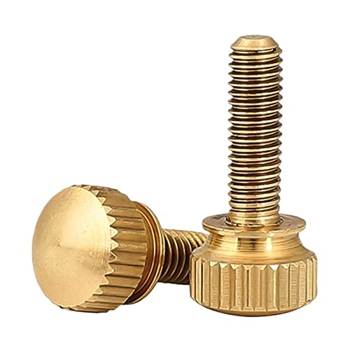 WILLWA Messing Doppelschicht mit Stufen Hoher Kopf Rändelschraube Doppelschicht Computergehäuse Schrauben Kupfer M3 M4 M5 M6 M8 M10 (Color : 30mm, Size : M5 (2Pcs)) von WILLWA