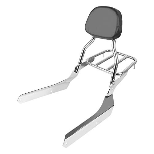 WILRAY Motorrad Für H&onda Shadow ACE VT400 Aero VT750 VT 400 VT 750 C2 RC44 Hinten Abnehmbare Rückenlehne Sissy Bar Gepäckträgerpolster Rückenlehnen (Color : Chrome) von WILRAY