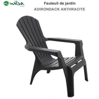 Sessel Adirondack Polypropylenharz Wilsa Garden Anthrazit - 1 Sessel Adirondack von WILSA GARDEN