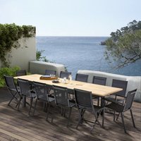 Wilsa Garden - Gartenmöbel Set Bali t 8 / 12 + f 8 + c 4 Teak Schwarz Wilsa Garden - Gartenmöbel Set Bali t 8 / 12 + f 8 + c 4 Teak Schwarz von WILSA GARDEN