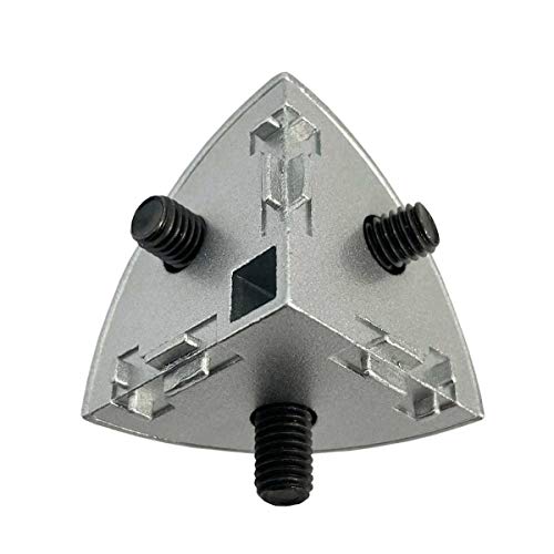 10x Eckverbinder 3-Weg rund 4040 Nut 8 3D Aluminium Profil Verbinder mit Schrauben und Kappe Aluprofil-Zubehör von WILTAnet