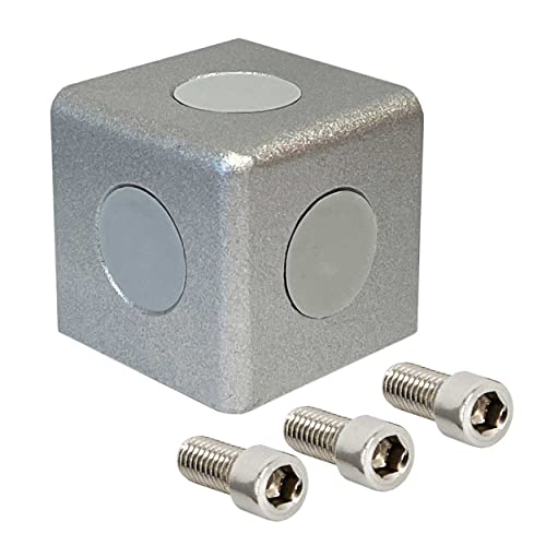 10x Würfelverbinder 3D 4040 Nut 8 Eckverbinder 3-Weg Aluminium Profil Verbinder mit Schrauben Aluprofil Zubehör 10x Würfelverbinder 3D 4040 Nut 8 Eckverbinder 3-Weg Aluminium Profil Verbinder mit Schrauben Aluprofil Zubehör von WILTAnet
