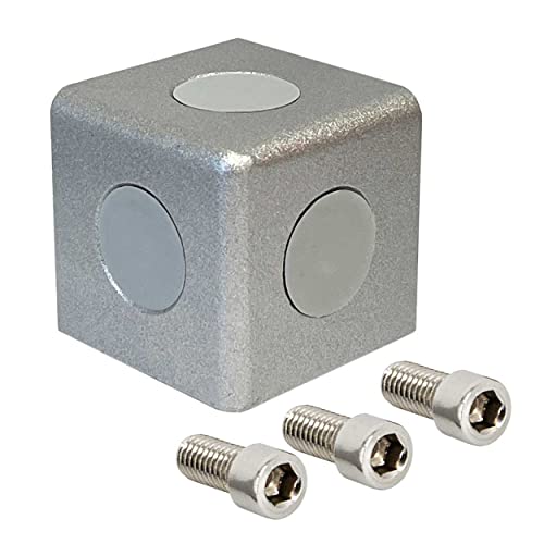 10x Würfelverbinder 3D 4040 Nut 8 Eckverbinder 3-Weg Aluminium Profil Verbinder mit Schrauben Aluprofil Zubehör von WILTAnet