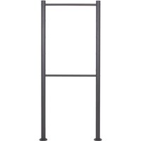 Wiltec - Briefkasten Ständer 4-fach Anthrazit 1700 x 700 mm, Vierfach Standfuß für Postkasten Briefkästen Mailbox, Briefkastenständer aus Stahl für von WILTEC