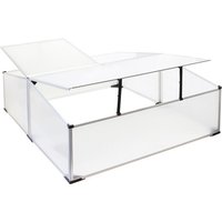 Doppel Frühbeet Gewächshaus aus Aluminium, 100 x 120 x 40 cm, Gemüsebeet mit arretierbarem Dach und 3 Flügeln, witterungsbeständig, UV-Schutz - Wiltec Doppel Frühbeet Gewächshaus aus Aluminium, 100 x 120 x 40 cm, Gemüsebeet mit arretierbarem Dach und 3 Flügeln, witterungsbeständig, UV-Schutz - Wiltec von WILTEC