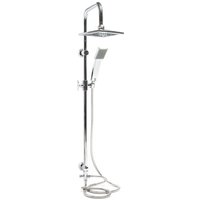 Duscharmatur mit quadratischer Regendusche Duschsystem inkl. Handbrause Komplettset zur Wandmontage - Wiltec von WILTEC