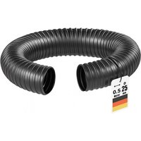 Wiltec - Flexibler Förderschlauch – Länge 0,5 m, Innendurchmesser 25 mm (1') – schwarz – Spiralschlauch mit Verstärkungsspirale – Saugschlauch für von WILTEC