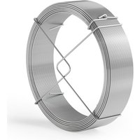 Wiltec - Gartendraht ø 1,5 mm, Wickeldraht 50 m, Bindedraht Stahl verzinkt, Pflanzendraht mit Abrollspinne, flexibler Basteldraht vielseitig von WILTEC