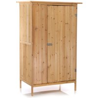 Gartenhaus mit 1 Tür in Naturfarbe holz 92 x 57 x 154cm Gerätehaus für den Garten Geräteschuppen Gartenschrank Geräteschrank - Wiltec von WILTEC
