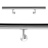 Handlaufset Wandhalter Handlauf 100cm Halter Treppe Haltegriff Edelstahl V2A von WILTEC
