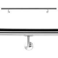 Handlaufset Wandhalter Handlauf 150cm Halter Treppe Haltegriff Edelstahl V2A von WILTEC