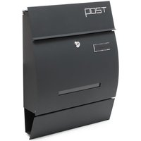 Xpotool - Moderner Design-Briefkasten V4 Anthrazit Wandbriefkasten pulverbeschichtet Zeitungsrolle - anthrazit von XPOTOOL