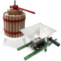 Obstpresse 12l inkl Presstuch und Obstmühle 7l zur Maischeherstellung von WILTEC