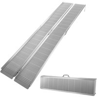 Wiltec - Rollstuhlrampe doppelt faltbar 213cm 270kg, mobile Auffahrschiene als Rollirampe, Aluminium Kofferrampe von WILTEC