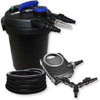 SunSun Komplettset: CPF-250 Teichdruckfilter bis 10000 L Teich mit 11W Teichklärer, NEO10000 SuperECO Teichpumpe 10000l/h 80W, 25m Teichschlauch 25 SunSun Komplettset: CPF-250 Teichdruckfilter bis 10000 L Teich mit 11W Teichklärer, NEO10000 SuperECO Teichpumpe 10000l/h 80W, 25m Teichschlauch 25 von WILTEC