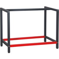 Xpotool - Werkbank Gestell 100x57x81 cm aus Stahl Werkbankgestell Anthrazit Rot Tischgestell Werkstatt von XPOTOOL