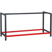 Xpotool - Werkbank Gestell 175x57x81 cm aus Stahl Werkbankgestell Anthrazit Rot Tischgestell Werkstatt von XPOTOOL