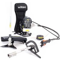 2-in-1 Multifunktionsgerät mit 2-Takt-Motor mit Rucksack, Backpacker Multigartengerät, Multitool Gartenwerkzeug mit u.a. Rasentrimmer - Wiltec von WILTEC