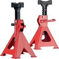 Wiltec 2 x Unterstellbock höhenverstellbar je 6 t Tragkraft, Stützböcke Hubhöhe 39-60,3 cm, Autobock mit Gummischutz, KFZ Bock mit Sicherungssplint Wiltec 2 x Unterstellbock höhenverstellbar je 6 t Tragkraft, Stützböcke Hubhöhe 39-60,3 cm, Autobock mit Gummischutz, KFZ Bock mit Sicherungssplint von WILTEC