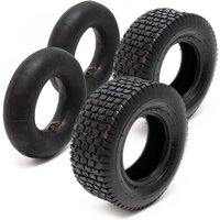 Wiltec 2x Reifenmantel 2x Schlauch für Aufsitzmäher/Rasentraktor 16x6.50-8 4PR Winkelventil Wiltec 2x Reifenmantel 2x Schlauch für Aufsitzmäher/Rasentraktor 16x6.50-8 4PR Winkelventil von WILTEC