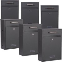 Wiltec - 2x3 Briefkasten V52 in Anthrazit Postkasten abschließbarer Wandbriefkasten mit Namensschild Wiltec - 2x3 Briefkasten V52 in Anthrazit Postkasten abschließbarer Wandbriefkasten mit Namensschild von WILTEC