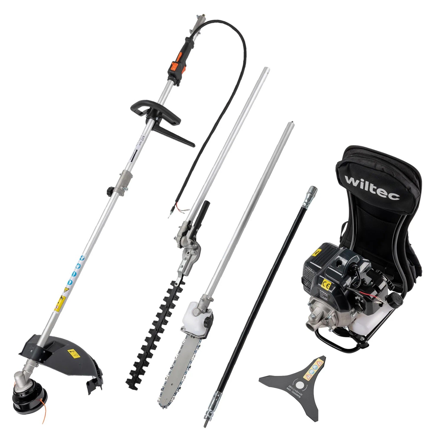 Wiltec 4-In-1 Backpacker Multifunktionsgerät 2-Takt Motor Rucksack Rasentrimmer Wiltec 4-In-1 Backpacker Multifunktionsgerät 2-Takt Motor Rucksack Rasentrimmer von WILTEC