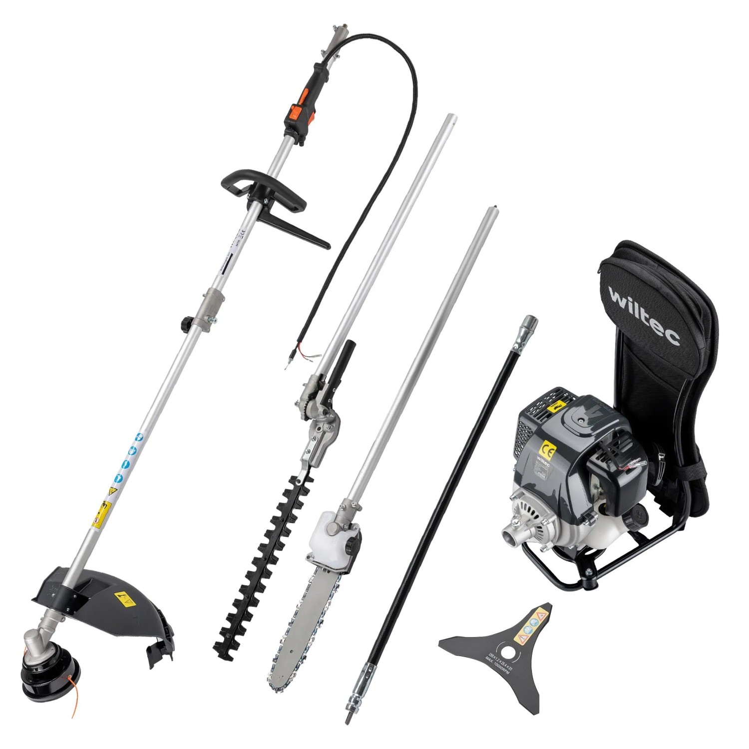 Wiltec 4-In-1 Backpacker Multifunktionsgerät 4-Takt Motor Rucksack Rasentrimmer Wiltec 4-In-1 Backpacker Multifunktionsgerät 4-Takt Motor Rucksack Rasentrimmer von WILTEC
