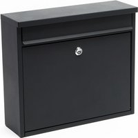 Wiltec - Briefkasten V13 Anthrazit 360 x 105 x 315 mm, Wandbriefkasten mit Schloss und Klappe, Postkasten aus Stahl pulverbeschichtet von WILTEC