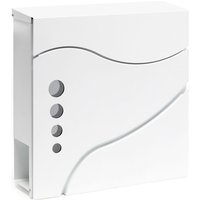 Wiltec - Designer Briefkasten V31 weiß 370 x 105 x 370 mm, Wandbriefkasten mit Schloss, Sichtfenstern und Zeitungsrolle, Postkasten aus Wiltec - Designer Briefkasten V31 weiß 370 x 105 x 370 mm, Wandbriefkasten mit Schloss, Sichtfenstern und Zeitungsrolle, Postkasten aus von WILTEC