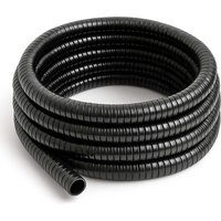 Wiltec Flexibler Förderschlauch 10m Spiralschlauch 32mm (1 1/4") schwarz mit Verstärkungsspirale Bewässerung Wasser Teich von WILTEC